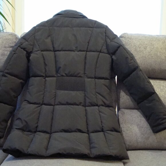 Nautica Puffer Jacket Women S Black Faux Fur Trim Hooded RN 94468 BARLEY USED! - Picture 2 of 12